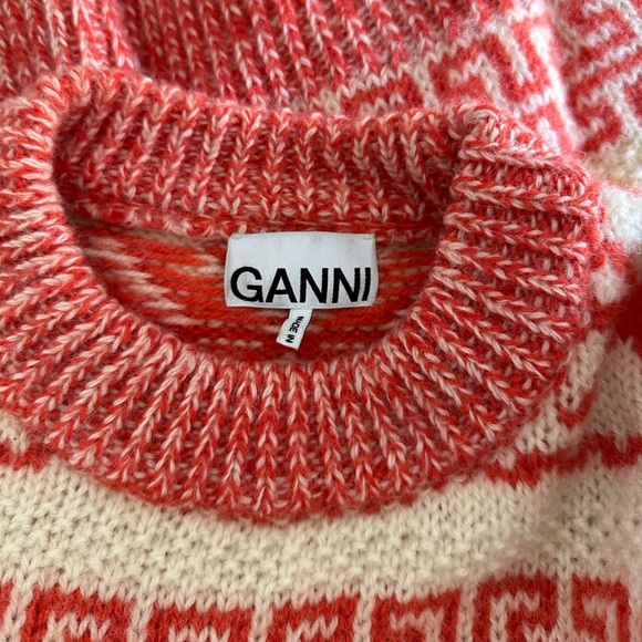 GANNI Egret Wool Sweater - Picture 6 of 9